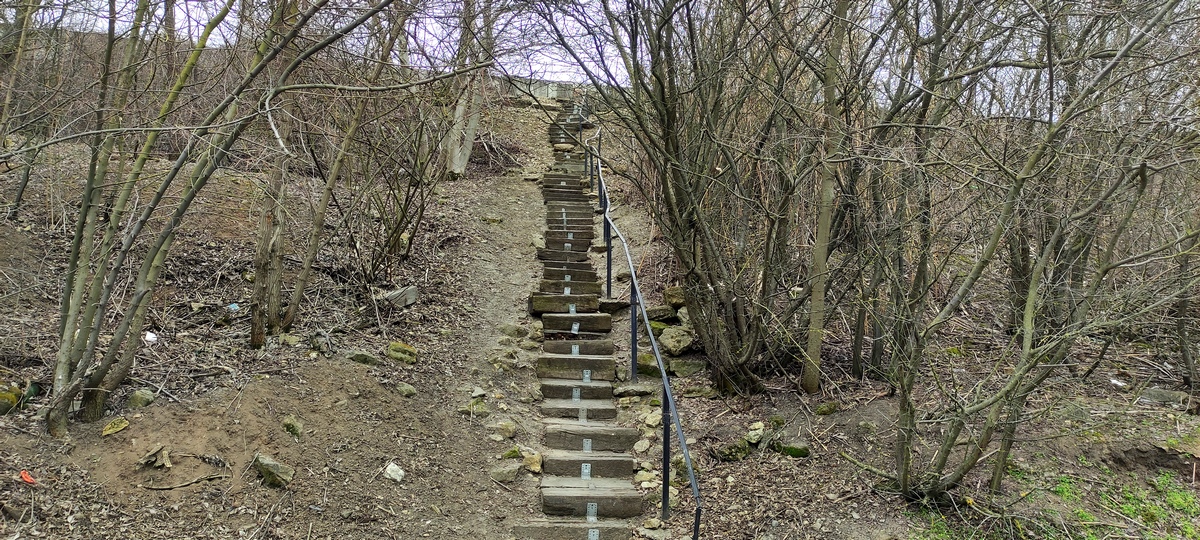 Лестница к железнодорожному полотну